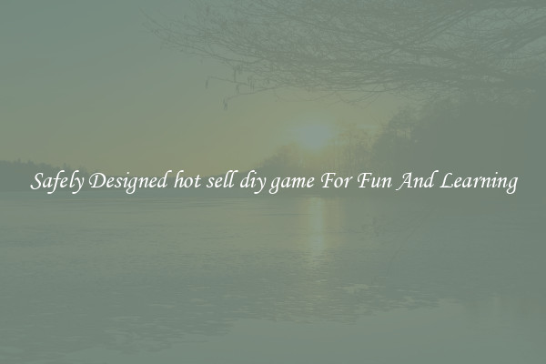 Safely Designed hot sell diy game For Fun And Learning