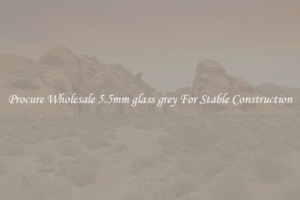 Procure Wholesale 5.5mm glass grey For Stable Construction