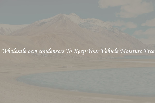 Wholesale oem condensers To Keep Your Vehicle Moisture Free
