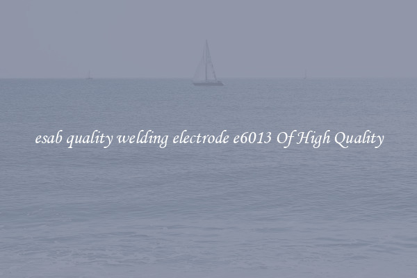 esab quality welding electrode e6013 Of High Quality