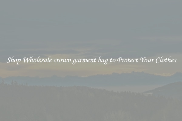 Shop Wholesale crown garment bag to Protect Your Clothes