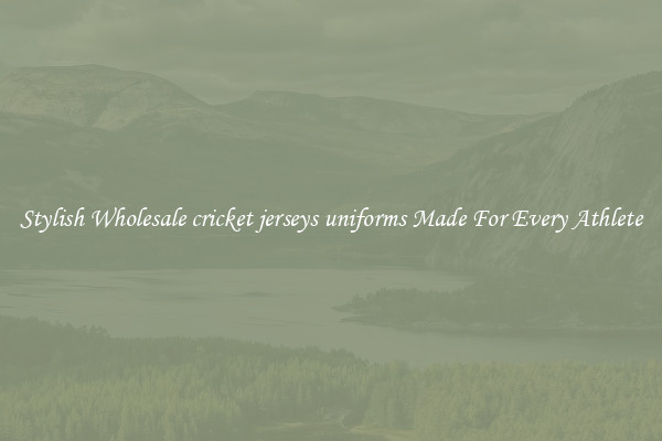 Stylish Wholesale cricket jerseys uniforms Made For Every Athlete
