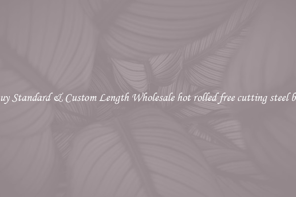 Buy Standard & Custom Length Wholesale hot rolled free cutting steel bar
