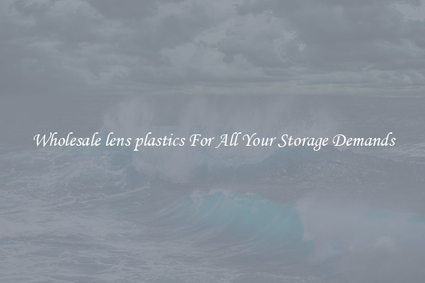 Wholesale lens plastics For All Your Storage Demands