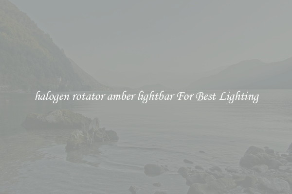 halogen rotator amber lightbar For Best Lighting
