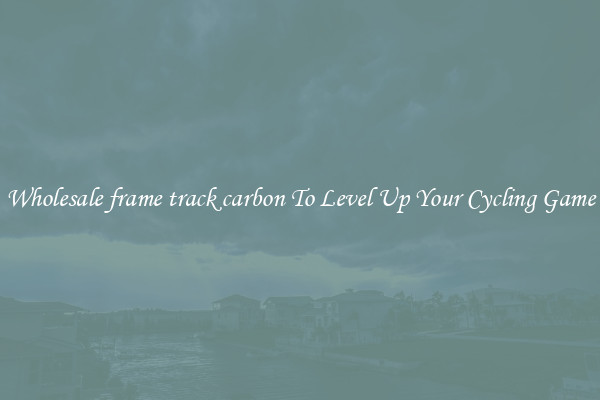 Wholesale frame track carbon To Level Up Your Cycling Game