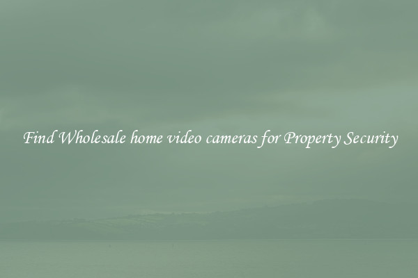 Find Wholesale home video cameras for Property Security