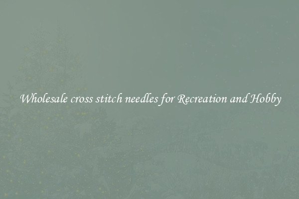 Wholesale cross stitch needles for Recreation and Hobby