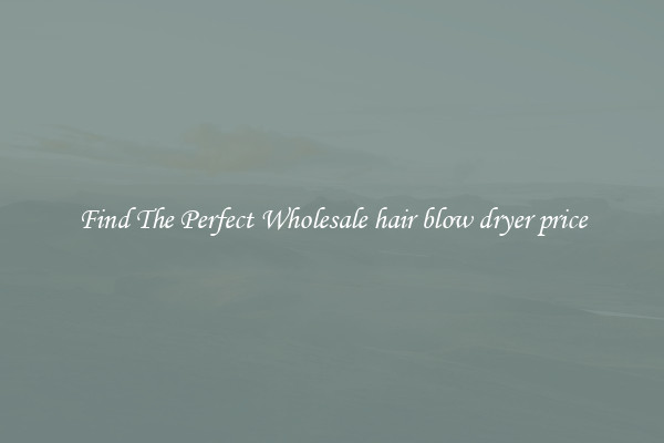 Find The Perfect Wholesale hair blow dryer price